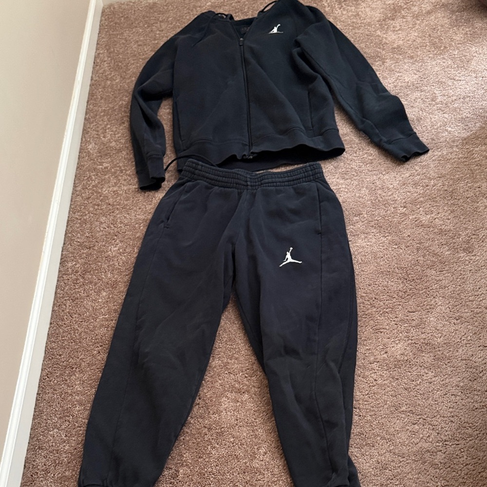Jordan Black  Zip Hoodie & Jogger Set